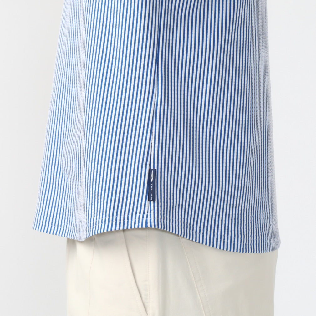 TIGORA Striped Button Down Golf Shirt